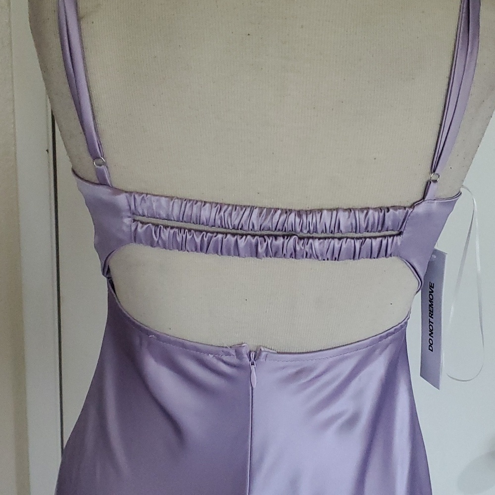 Princess Polly Fayden Bias Cut Lilac Maxi Dress Silky Size 6 - Picture 12 of 14